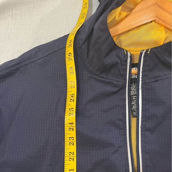 Vintage Starter Men’s 2/4 Zip Windbreaker Hoodie Jacket Blue M NWT - Picture 12 of 13